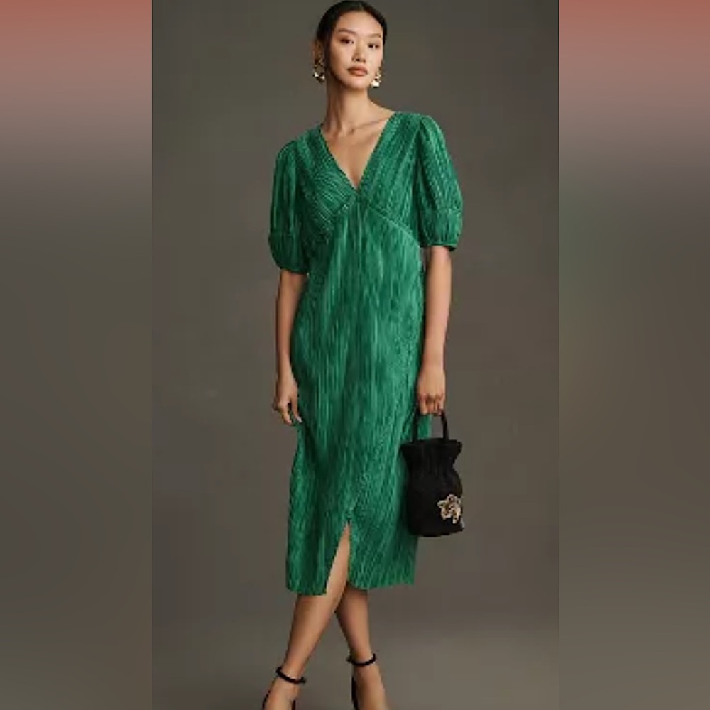 Stunning NWT Anthropologie Midi Dress, Perfect for Holiday Parties